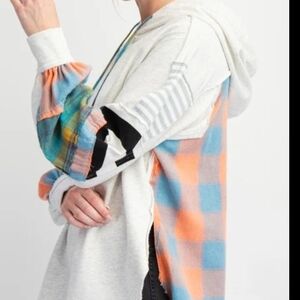 Easel Gray and Multicolor Hoodie